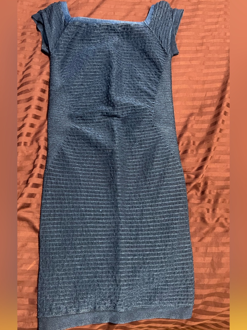 Ribbed magenta blue fitted Bebe dress